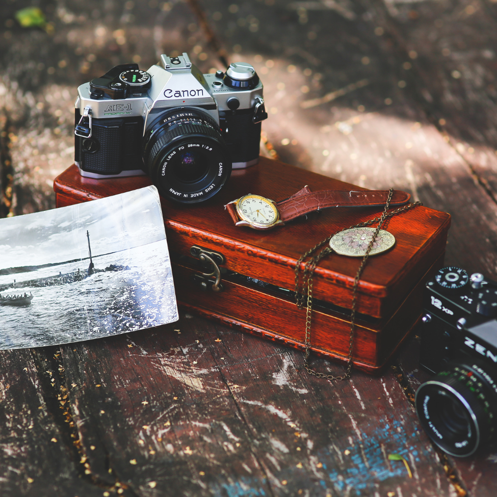 macchinetta fotografica vintage a simbolo del valore delle foto e dei ricordi